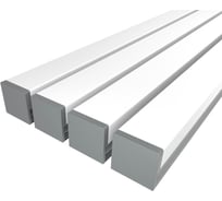 Комплект Ledcraft LC-LP1228M1728-2x4Silver из 4 шт серебро (2м профиль+2м рассеиватель+2 заглушки) 1616240359