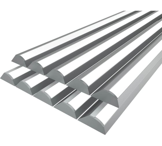 Комплект Ledcraft LC-LP1941M16-2x10Silver из 10 шт серебро (2м профиль+2м рассеиватель+2 заглушки) 1616240747 1