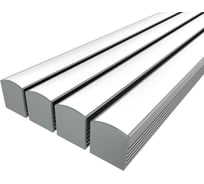 Комплект Ledcraft LC-LP1616M16-2x4Silver из 4 шт серебро (2м профиль+2м рассеиватель+2 заглушки+2 крепежа) 1616240335
