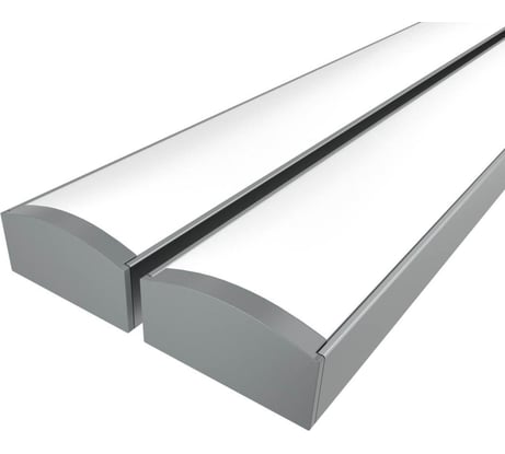 Комплект Ledcraft LC-LP0716M16-2x2Silver из 2 шт серебро (2м профиль+2м рассеиватель+2 заглушки) 1616240001