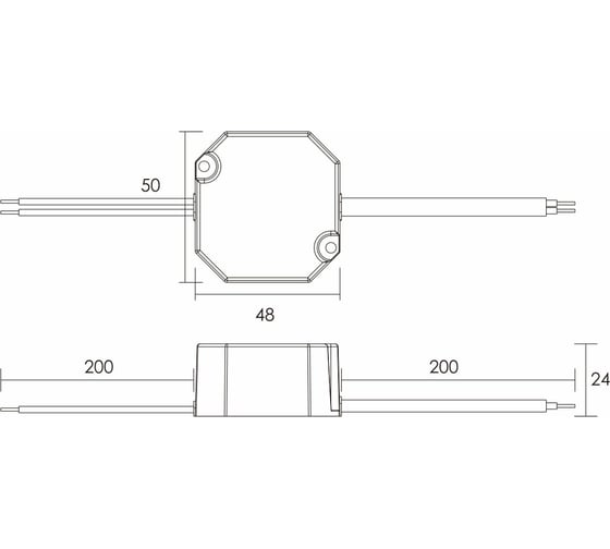 Блок питания AcTEC 24В, 12Вт, IP65, 0.5A, 50x48x24мм MINI24V/12W