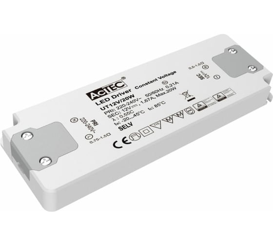 Блок питания AcTEC 24В, 30Вт, IP20, 1.25A, 155x53x16мм UT24V/30W 1