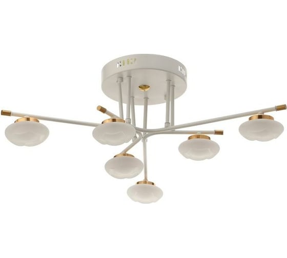 Люстра BayerLux 63417/6 LED 30Вт 4000К белый-золото 70х70х22 см 5043867