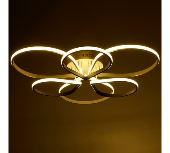 Люстра BayerLux 669512/6 LED 99Вт 4000К белый-черный 70х70х13 см 4660057