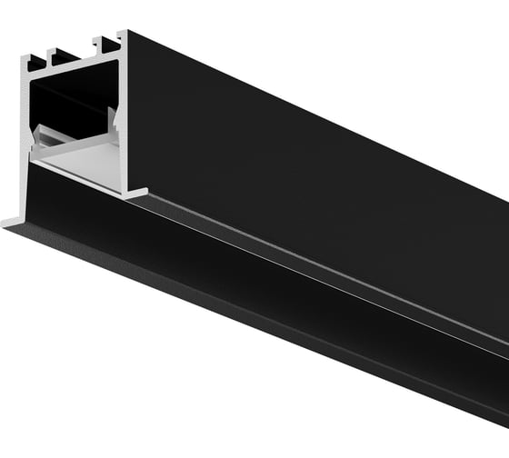 Алюминиевый профиль встраиваемый Maytoni скрытого монтажа 22x22 (черный, 2 м), ALM-2222-B-2M 632013 1