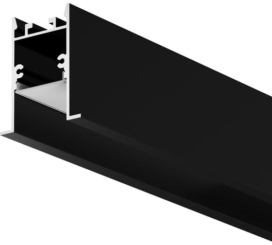 Алюминиевый профиль встраиваемый Maytoni скрытого монтажа 35x42 (черный, 2 м), ALM-3542-B-2M 632015 1