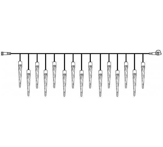 Гирлянда Star Trading System LED, сосульки-расширение, провод, 4х0.4 м, синий 465-69
