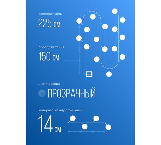Вязаные шарики на батарейках КОСМОС KOCNL-EL163