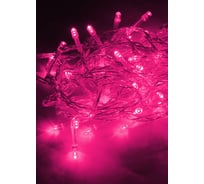 Светодиодная гирлянда КОСМОС 80 светодиодов, розовый, 8.8м, 8 режимов мигания KOC_GIR80LED_P