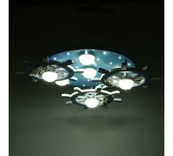 Люстра BayerLux 86206/7 30xLED 33Вт белый-синий 66,5х66,5х18 см 4996046
