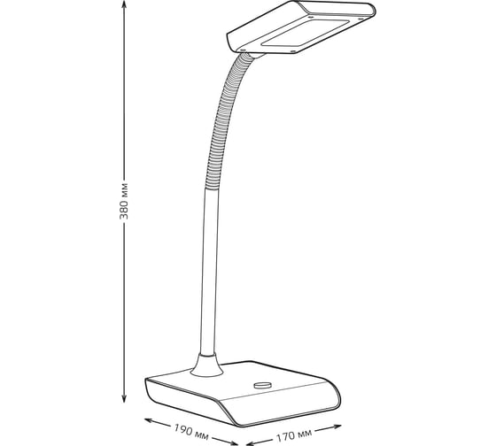 Светильник Gauss настольный модель GTL101 8W 550lm 4000K 220-240V белый c черным LED GT1012