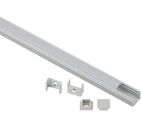 Комплект с накладным анодированным профилем ЭРА 16121mset10 16x12мм 1м серебристый 10 шт Б0069406