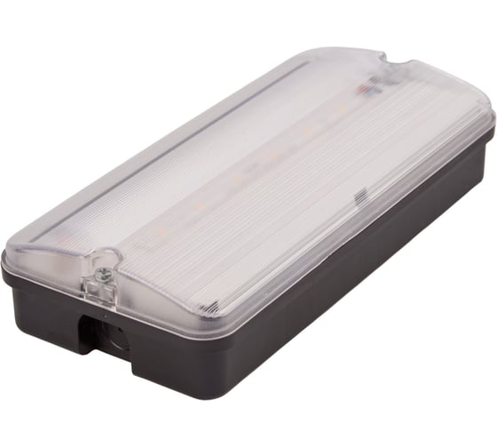 Светильник светодиодный влагозащищенный с БАП Uniel ULW-K25B 6W/4000K/EMG IP65 BLACK UL-00013353