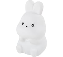 Ночник силиконовый DASWERK LED Зайчик 54x63x95 мм, белый свет/RGB, на батарейках (в комплекте) 238933