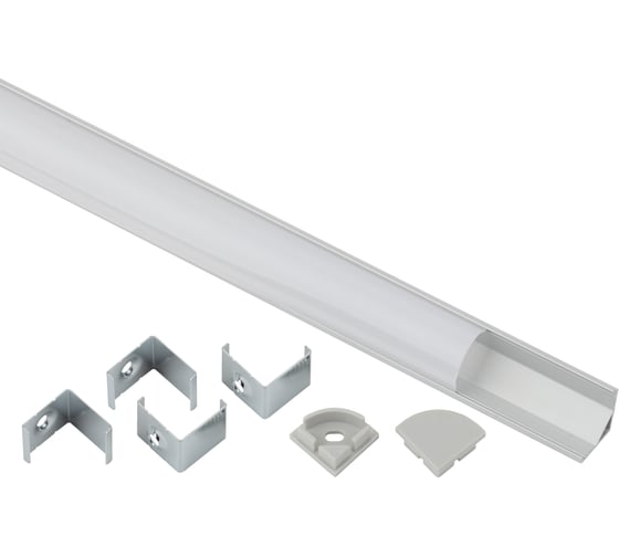 Комплект с угловым анодированным профилем ЭРА 1616Rset3 16x16мм 2м серебристый 3 шт Б0069413 1