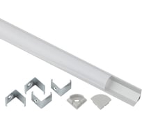 Комплект с угловым анодированным профилем ЭРА 1616Rset5 16x16мм 2м серебристый 5 шт Б0069414