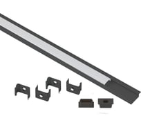 Комплект с врезным анодированным профилем ЭРА 2206Bset2 22x6мм 2м черный 2 шт Б0069424