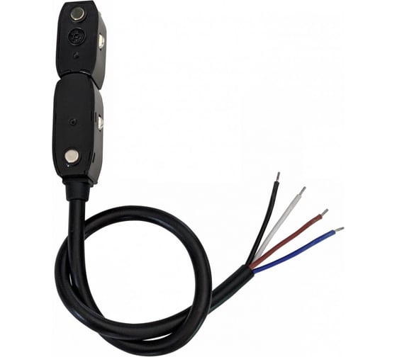 Ввод питания для радиусного магнитного шинопровода iLEDEX VISION48/22 POWER INN 4822-R-BK 1
