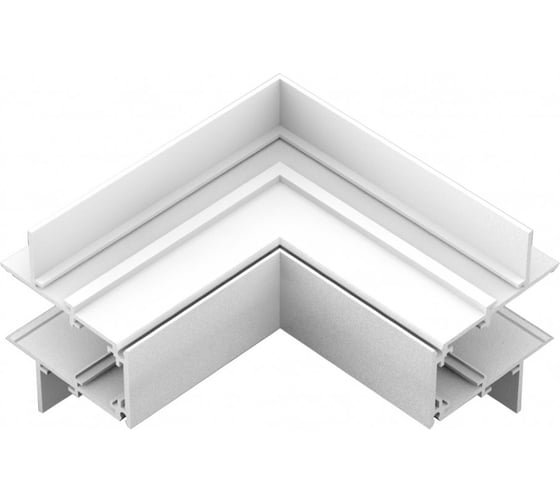 Внешний угловой соединитель iLEDEX для встраиваемого шинопровода VISION48/22 OUTTER CORNER CONNECT 4822-022-95/95-WH 1