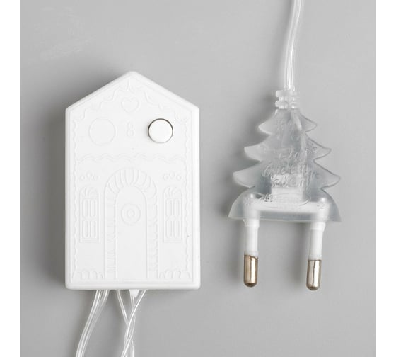 Нить Luazon DCR 4 м, с насадками Шарик узоры 2.5 см, IP20, Н.С. LED-20-220V, 8 режимов, белый 2388624