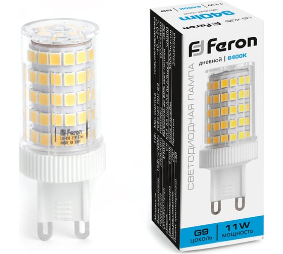Светодиодная лампа FERON LB-435 G9 11W 6400K 38151