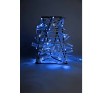 Гирлянда Нить TEAMPROF 10 м, 24В, флэш, СИНИЙ, белая резина 2,3мм TPF-S10CF-24V-SRW/B