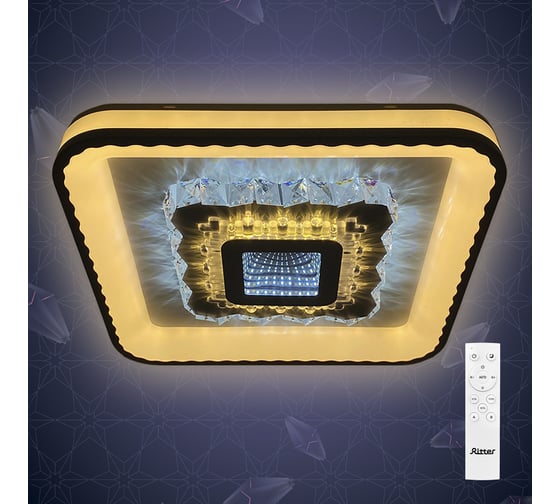 Диммируемая светодиодная люстра RITTER CRYSTAL 3D с ДУ CLL-52366 124 Вт 52366 6