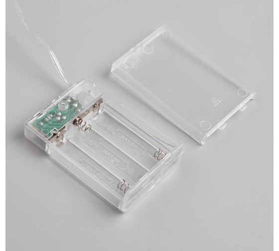 Нить Luazon ROSA IP20, 5 м, Н.С. LED1608-100-4.5V, АА*3, 2 режима, белый 5198329