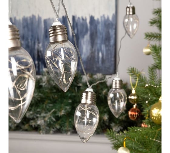 Нить Luazon ROSA 3 м, с насадками Лампочки капля 8 см, IP20, Н.С. LED-80-12V, 8 режимов, белый 6929850