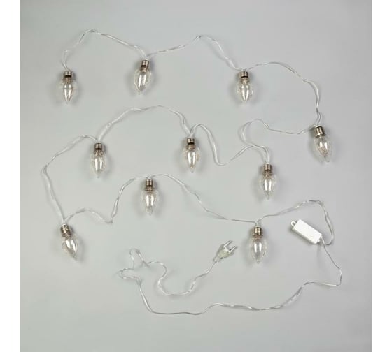 Luazon НИТЬ ROSA. 3 м, с насадками Лампочки капля 8 см, IP20, Н.С. LED-80-12V, 8 режимов, синий 6929852