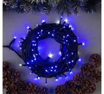 Нить Luazon SPEC IP44, УМС, 10 м, Н.Т. 3W LED-100-220V, мерцание, синий 3584090