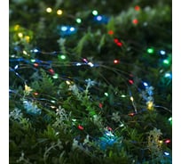 Нить Luazon ROSA IP44, 20 м, Н.Т. LED-200-1.2VSOLAR, 2 режима, мульти 4137024