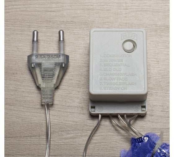 Нить Luazon DCR 9 м, лента Снежинки серебристые, IP20, Ш 6 см, LED-72-220V, 8 режимов, синий 2291979