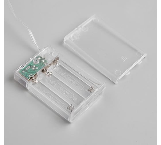 Нить Luazon ROSA IP20, 5 м, Н.С. LED1608-50-4.5V, АА*3, 2 режима, красный 5198311