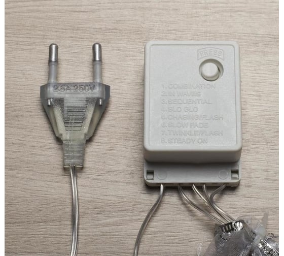 Нить Luazon DCR 9 м, лента Снежинки серебристые, IP20, Ш6 см, LED-72-220V, 8 режимов, белый 2291977