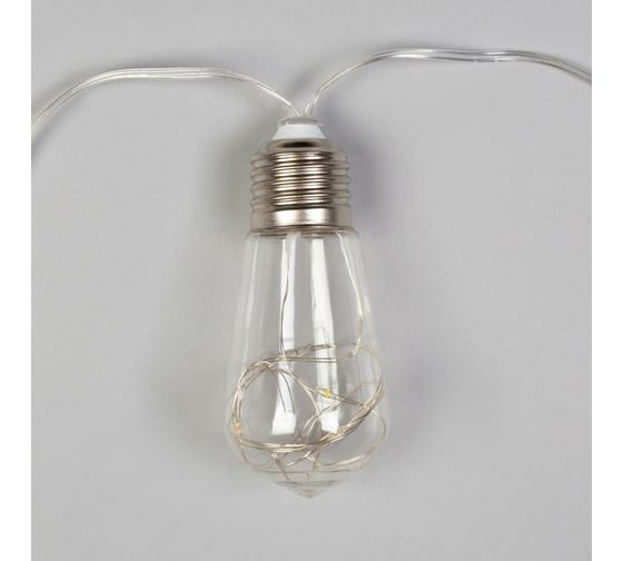 Нить Luazon ROSA 3 м, с насадками Лампа 8 см, IP20, Н.С. LED-80-12V, 8 режимов, мульти 6929846