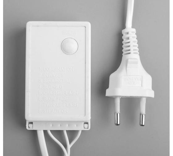 Нить Luazon ECO IP44, 10 м, Н.Б. LED-100-220V, 8 режимов, синий 3584137