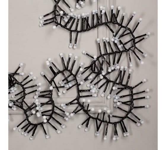 Уличная нить Luazon УМС, Мишура шарики Д4 м. Н.Т. LED-400-31V 8 режимов, белый 3649302