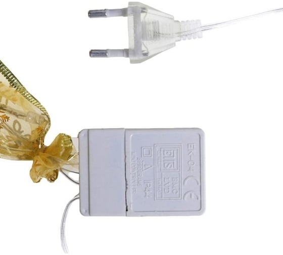 Нить Luazon DCR 9 м, лента Снежинки золотистые, IP20, Ш6 см, LED-72-220V, 8 режимов, желтый 2291978