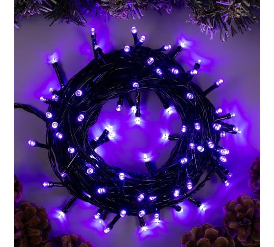 Нить Luazon ECO IP20, 10 м, Н.Т. LED-100-220V, 8 режимов, фиолет 3556791