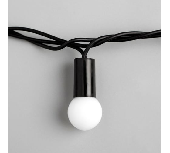 Нить Luazon DCR IP44, Шарики, d=1.5 см, 20 м, Н.Т. LED-200, моргает, белый/синий 1080046