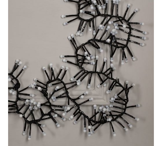 Уличная нить Luazon УМС, Мишура шарики Д4 м. Н.Т. LED-400-31V 8 режимов, белый/теплый белый 3649311