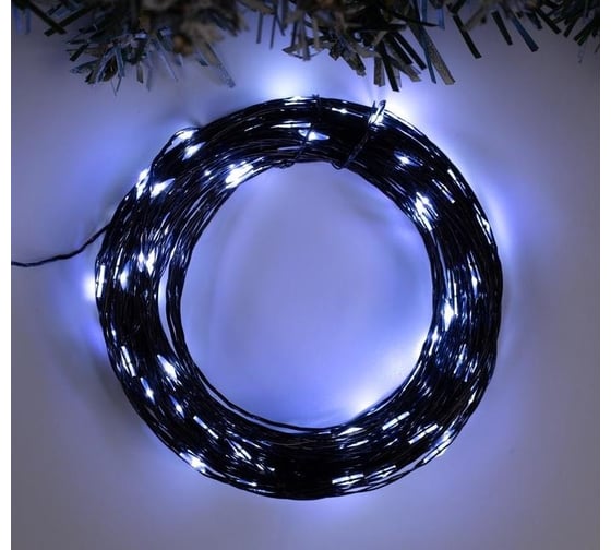 Нить Luazon ROSA IP20, 20 м, Н.Ч. LED1608-200-12V, БП в комплекте, фиксинг, белый 5198375