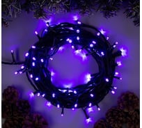 Нить Luazon ECO IP44, 10 м, Н.Т. LED-100-220V, 8 режимов, фиолет 187230