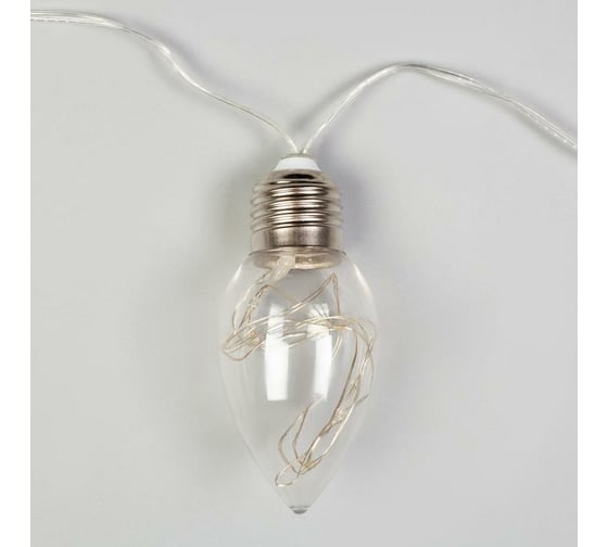 Нить Luazon ROSA 3 м, с насадками Лампочки капля 8 см, IP20, Н.С. LED-80-12V, 8 режимов, мульти 6929849
