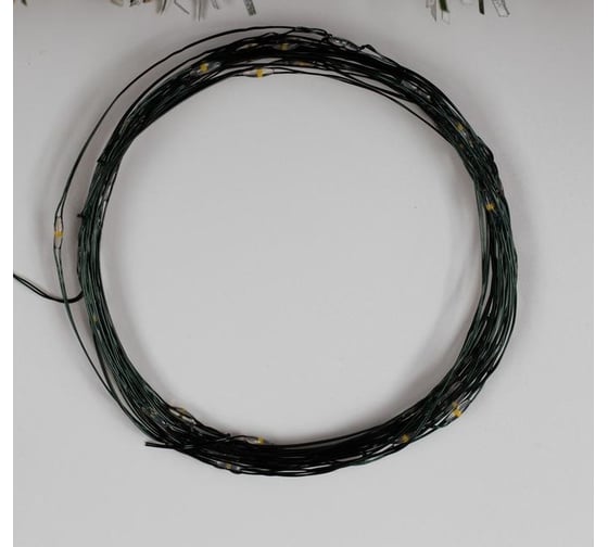 Нить Luazon ROSA IP20, 5 м, Н.З. LED1608-50-4.5V, ААx3 не в комплекте, 2 режима, теплый белый 5198327
