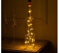 Нить Luazon ROSA. Пробка IP20, 1 м, Н.С. LED1608-10-4,5V, LR44*3, фиксинг, желтый 5189855