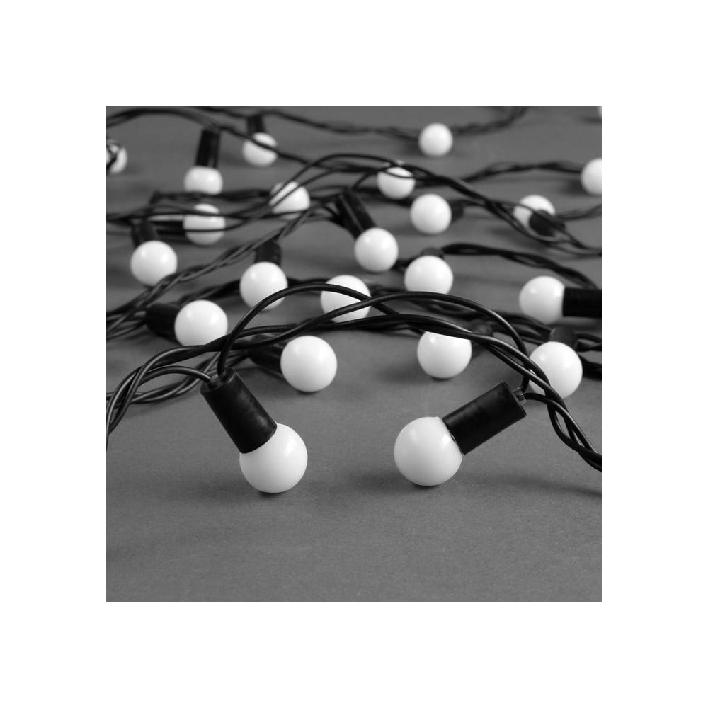 Нить Luazon DCR IP44, Шарики, d=1.5 см 10 м, Н.Т. LED-100-220V моргает ...
