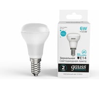 Лампа Gauss Elementary R50 6W 450lm 4100K Е14 LED 1/10/50 63126