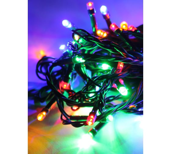 Светодиодная гирлянда КОСМОС 50 светодиодов, RGB, 6.5м, 8 режимов KOC_GIR50LED_RGB
